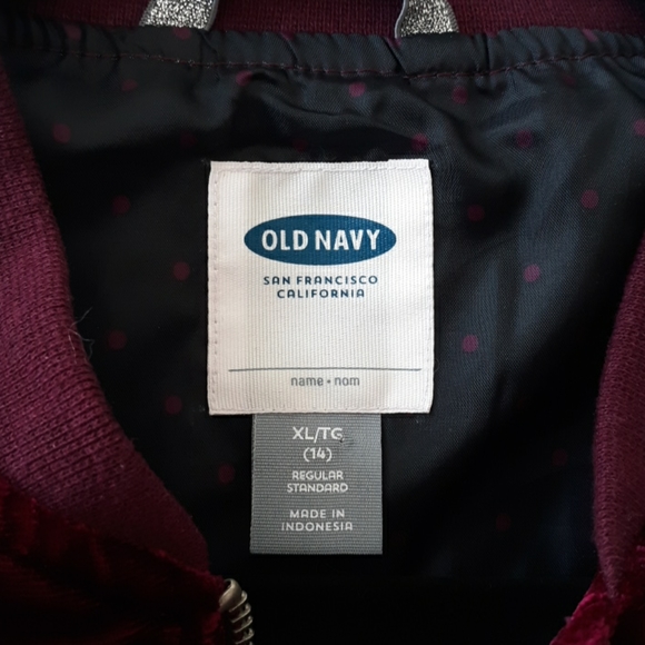3 for $30.00 Old Navy burgundy bomber - Picture 5 of 7